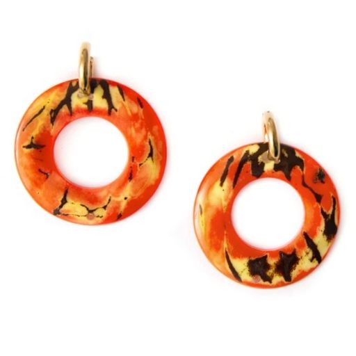 Caribbean Emerald Round Earrings
